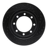 R1 Concepts 80-94 Ford F-250 4WD (Excl Super Duty) Front Left Drilled & Slotted Black Brake Rotor by R1 Concepts RNC-633-54108L
