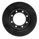 R1 Concepts 80-94 Ford F-350 4WD (Excl Super Duty) Front Right Drilled & Slotted Black Brake Rotor by R1 Concepts RNC-633-54108R