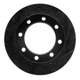 R1 Concepts 80-94 Ford F-350 4WD (Excl Super Duty) Front Right Drilled & Slotted Black Brake Rotor by R1 Concepts RNC-633-54108R