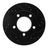 R1 Concepts 76-93 Ford F-150 4WD Front Right Drilled & Slotted Black Brake Rotor by R1 Concepts RNC-633-54109R