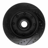 R1 Concepts 86-94 Ford E-250 Econoline Club Wagon Front Right Drilled & Slotted Black Brake Rotor by R1 Concepts RNC-633-54118R