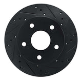 R1 Concepts 90-97 Ford AEROSTAR Left Front Drilled & Slotted Black Brake Rotor by R1 Concepts RNC-633-54120D
