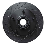 R1 Concepts 94-01 Ford F-150 RWD Front Left Drilled & Slotted Black Brake Rotor by R1 Concepts RNC-633-54129L