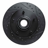 R1 Concepts 94-01 Ford E-150 Econoline Front Right Drilled & Slotted Black Brake Rotor by R1 Concepts RNC-633-54129R