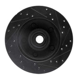 R1 Concepts 94-03 Ford E-150 Econoline Front Left Drilled & Slotted Black Brake Rotor by R1 Concepts RNC-633-54130L