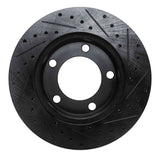R1 Concepts 94-96 Ford F-150 4WD Front Left Drilled & Slotted Black Brake Rotor by R1 Concepts RNC-633-54131L