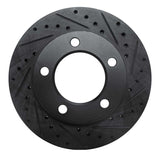 R1 Concepts 94-96 Ford F-150 4WD Front Right Drilled & Slotted Black Brake Rotor by R1 Concepts RNC-633-54131R
