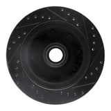 R1 Concepts 95-04 Ford E-250 Econoline Front Left Drilled & Slotted Black Brake Rotor