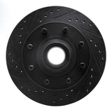 R1 Concepts 95-04 Ford E-250 Econoline Front Left Drilled & Slotted Black Brake Rotor