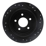 R1 Concepts 95-02 Ford Explorer Sport Rear Left Drilled & Slotted Black Brake Rotor by R1 Concepts RNC-633-54142L