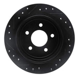 R1 Concepts 95-02 Ford Explorer Rear Right Drilled & Slotted Black Brake Rotor by R1 Concepts RNC-633-54142R
