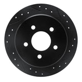 R1 Concepts 95-02 Ford Explorer Rear Right Drilled & Slotted Black Brake Rotor by R1 Concepts RNC-633-54142R