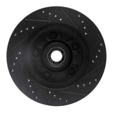 R1 Concepts 97-99 Ford F-150 RWD Front Left Drilled & Slotted Black Brake Rotor by R1 Concepts RNC-633-54145L