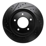 R1 Concepts 97-04 Ford F-150 4WD Front Right Drilled & Slotted Black Brake Rotor by R1 Concepts RNC-633-54147R