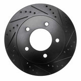 R1 Concepts 97-04 Ford F-150 4WD Front Right Drilled & Slotted Black Brake Rotor by R1 Concepts RNC-633-54147R