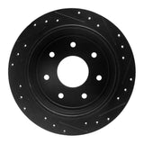 R1 Concepts 97-04 Ford F-150 4WD Rear Left Drilled & Slotted Black Brake Rotor by R1 Concepts RNC-633-54151L