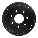 R1 Concepts 97-04 Ford F-150 4WD Rear Left Drilled & Slotted Black Brake Rotor by R1 Concepts RNC-633-54151L