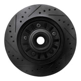 R1 Concepts 97-00 Ford Expedition Front Right Drilled & Slotted Black Brake Rotor by R1 Concepts RNC-633-54153R
