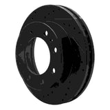 R1 Concepts 96-07 Ford E-Super Duty Rear Left Drilled & Slotted Black Brake Rotor by R1 Concepts RNC-633-54154L