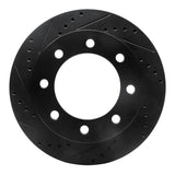 R1 Concepts 99-99 Ford F-250 4WD (Super Duty) Front Left Drilled & Slotted Black Brake Rotor by R1 Concepts RNC-633-54157L