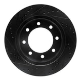 R1 Concepts 99-99 Ford F-250 4WD (Super Duty) Front Right Drilled & Slotted Black Brake Rotor by R1 Concepts RNC-633-54157R