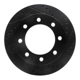 R1 Concepts 99-99 Ford F-250 4WD (Super Duty) Front Right Drilled & Slotted Black Brake Rotor by R1 Concepts RNC-633-54157R