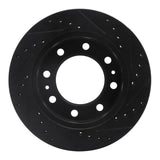 R1 Concepts 99-01 Ford F550 Super Duty Front Left Drilled & Slotted Black Brake Rotor by R1 Concepts RNC-633-54158L
