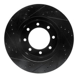 R1 Concepts 99-01 Ford F-450 Super Duty Front Right Drilled & Slotted Black Brake Rotor by R1 Concepts RNC-633-54158R