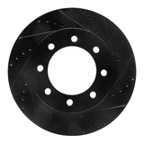 R1 Concepts 99-01 Ford F-450 Super Duty Front Right Drilled & Slotted Black Brake Rotor by R1 Concepts RNC-633-54158R
