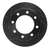 R1 Concepts 99-05 Ford F-250 2WD (Super Duty) Rear Left Drilled & Slotted Black Brake Rotor by R1 Concepts RNC-633-54161L