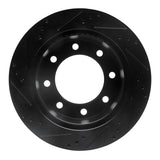 R1 Concepts 99-05 Ford F-350 Super Duty 2WD Rear Right Drilled & Slotted Black Brake Rotor by R1 Concepts RNC-633-54161R