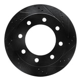 R1 Concepts 99-05 Ford F-350 Super Duty 2WD Rear Right Drilled & Slotted Black Brake Rotor by R1 Concepts RNC-633-54161R