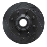 R1 Concepts 99-02 Ford F-250 2WD (Super Duty) Front Left Drilled & Slotted Black Brake Rotor by R1 Concepts RNC-633-54162L
