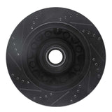 R1 Concepts 99-02 Ford F-250 2WD (Super Duty) Front Right Drilled & Slotted Black Brake Rotor