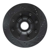 R1 Concepts 99-02 Ford F-250 2WD (Super Duty) Front Right Drilled & Slotted Black Brake Rotor