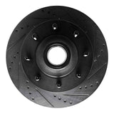 R1 Concepts 99-02 Ford F-350 Super Duty 2WD Front Right Drilled & Slotted Black Brake Rotor by R1 Concepts RNC-633-54163R