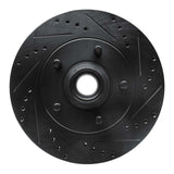 R1 Concepts 00-04 Ford F-150 RWD Front Right Drilled & Slotted Black Brake Rotor by R1 Concepts RNC-633-54169R