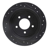 R1 Concepts 97-04 Ford F-150 RWD Rear Left Drilled & Slotted Black Brake Rotor by R1 Concepts RNC-633-54173L