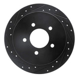 R1 Concepts 97-04 Ford F-150 RWD Rear Left Drilled & Slotted Black Brake Rotor by R1 Concepts RNC-633-54173L