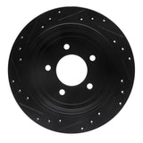 R1 Concepts 97-04 Ford F-150 RWD Rear Right Drilled & Slotted Black Brake Rotor by R1 Concepts RNC-633-54173R