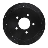 R1 Concepts 97-04 Ford F-150 RWD Rear Right Drilled & Slotted Black Brake Rotor by R1 Concepts RNC-633-54173R
