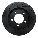 R1 Concepts 97-02 Ford Expedition Front Right Drilled & Slotted Black Brake Rotor by R1 Concepts RNC-633-54176R