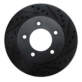 R1 Concepts 97-02 Ford Expedition Front Right Drilled & Slotted Black Brake Rotor by R1 Concepts RNC-633-54176R