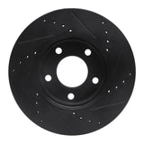 R1 Concepts 01-07 Ford Escape Front Left Drilled & Slotted Black Brake Rotor by R1 Concepts RNC-633-54177L