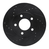 R1 Concepts 01-07 Ford Escape Front Left Drilled & Slotted Black Brake Rotor by R1 Concepts RNC-633-54177L