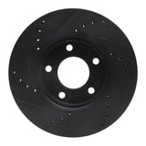 R1 Concepts 01-07 Ford Escape Front Right Drilled & Slotted Black Brake Rotor by R1 Concepts RNC-633-54177R