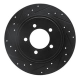 R1 Concepts 02-10 Ford Explorer Rear Left Drilled & Slotted Black Brake Rotor by R1 Concepts RNC-633-54178L