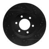 R1 Concepts 02-06 Ford Expedition Front Left Drilled & Slotted Black Brake Rotor by R1 Concepts RNC-633-54183L