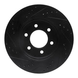 R1 Concepts 02-06 Ford Expedition Front Right Drilled & Slotted Black Brake Rotor by R1 Concepts RNC-633-54183R