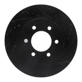R1 Concepts 02-06 Ford Expedition Front Right Drilled & Slotted Black Brake Rotor by R1 Concepts RNC-633-54183R